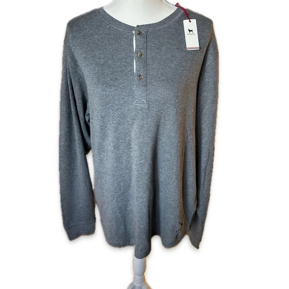 The Black Dog Men’s Gray Henley - Picture 4 of 7
